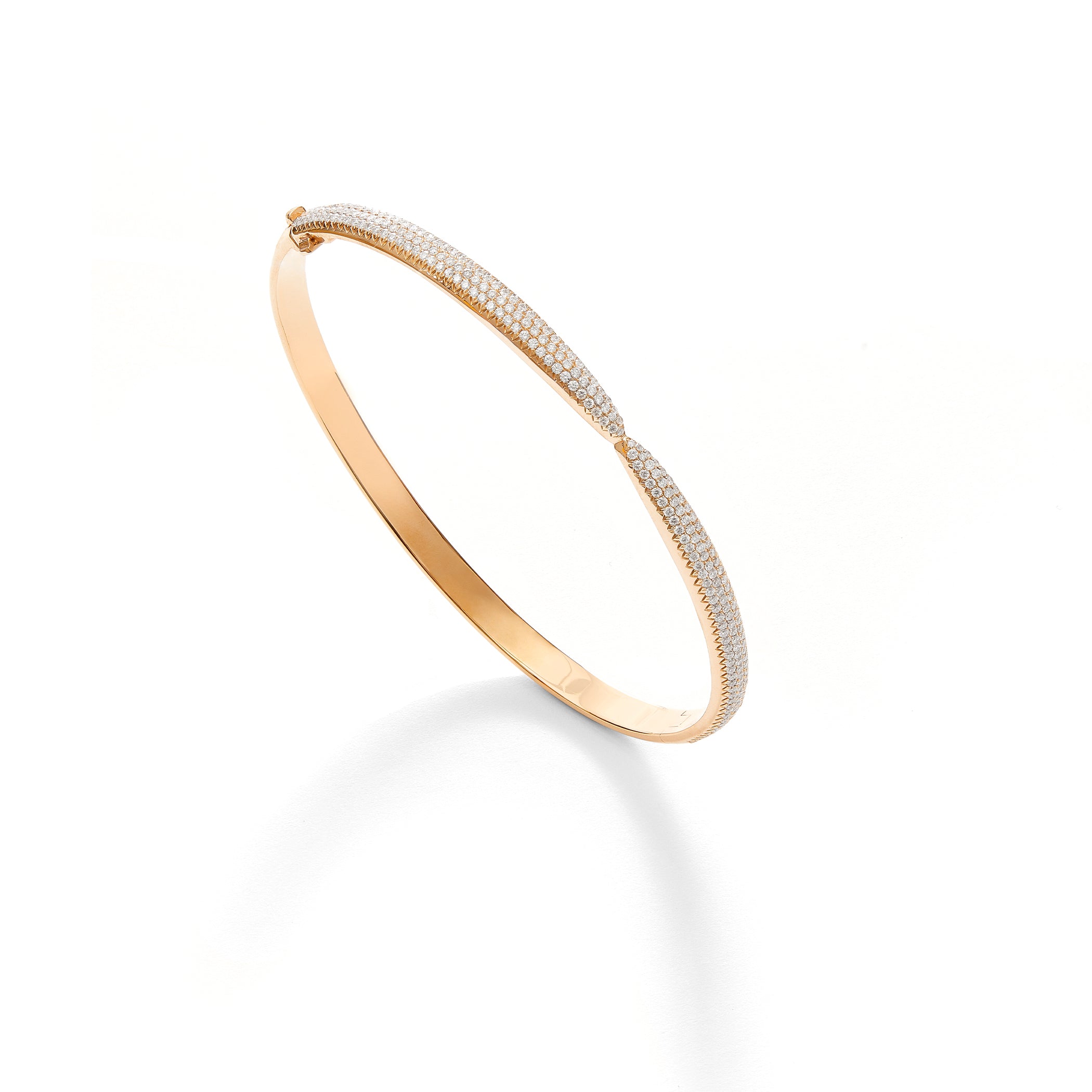 Pavé Kissing Claw Cuff in Rose Gold