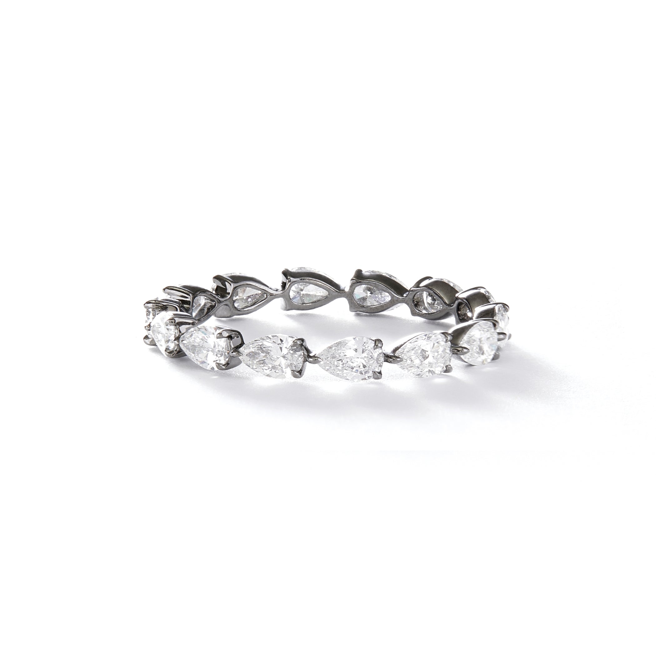 Boa Band in Blackened White Gold