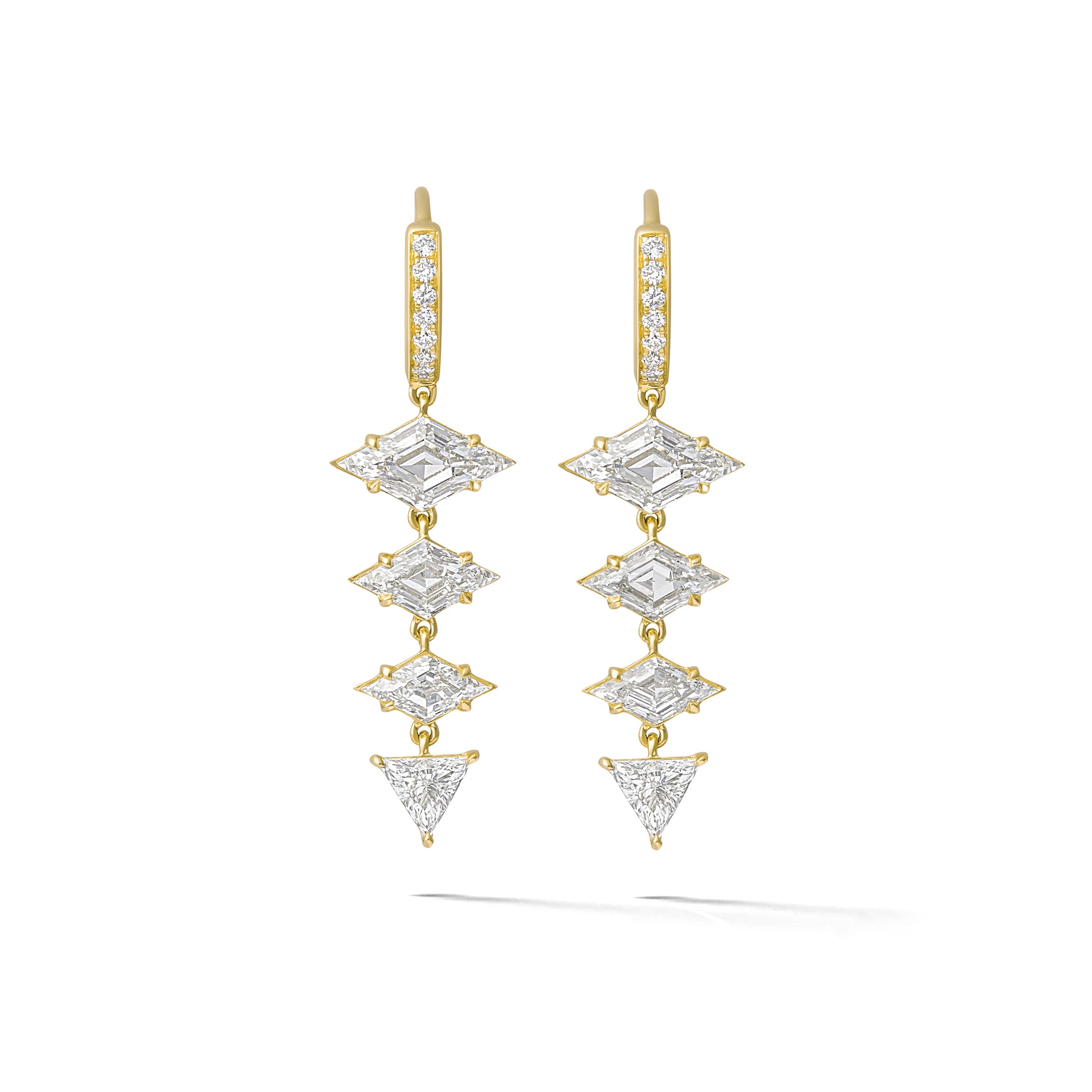 Rattlesnake Earrings in Yellow Gold