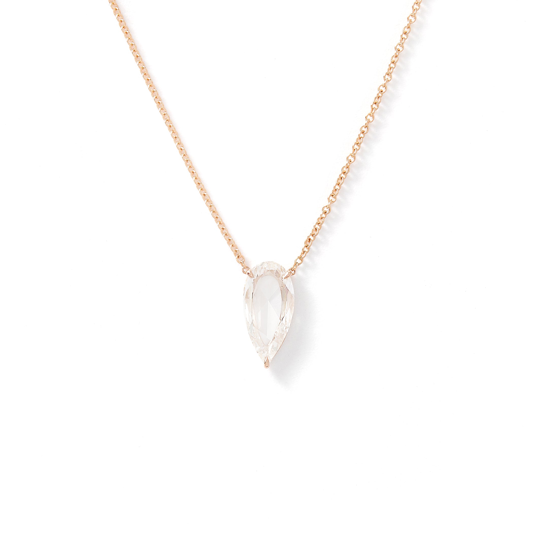 Boa Offset Pendant in Rose Gold