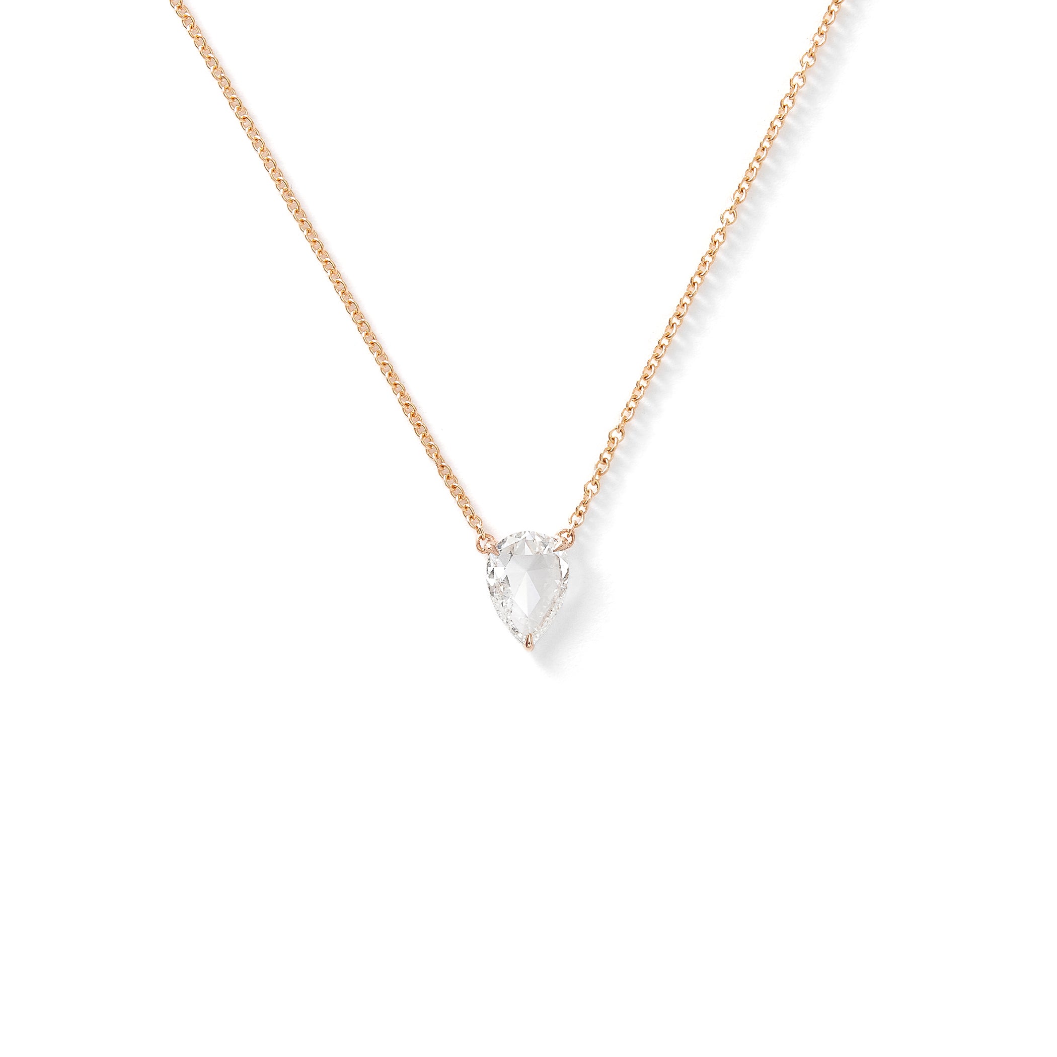 Boa Offset Pendant in Rose Gold