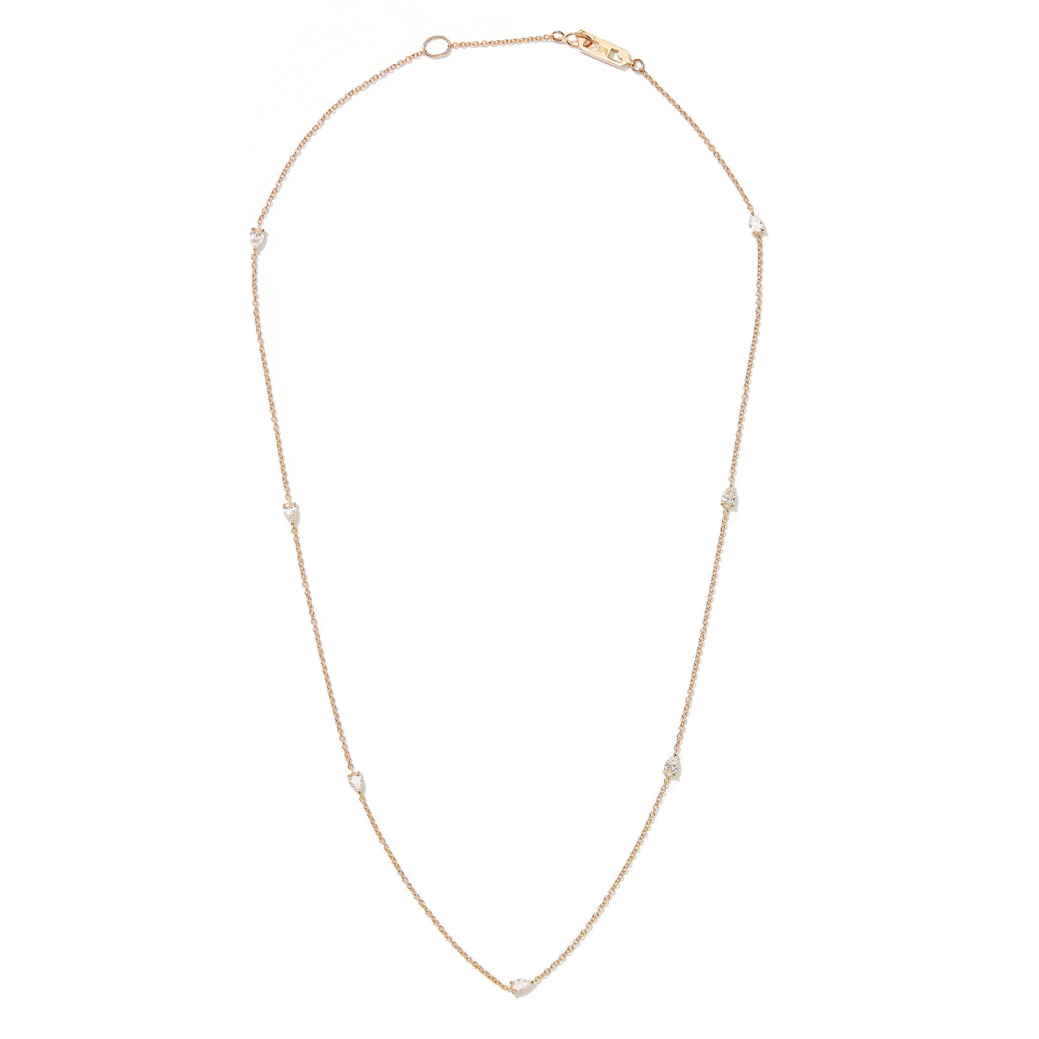 Boa Offset Chain in Rose Gold