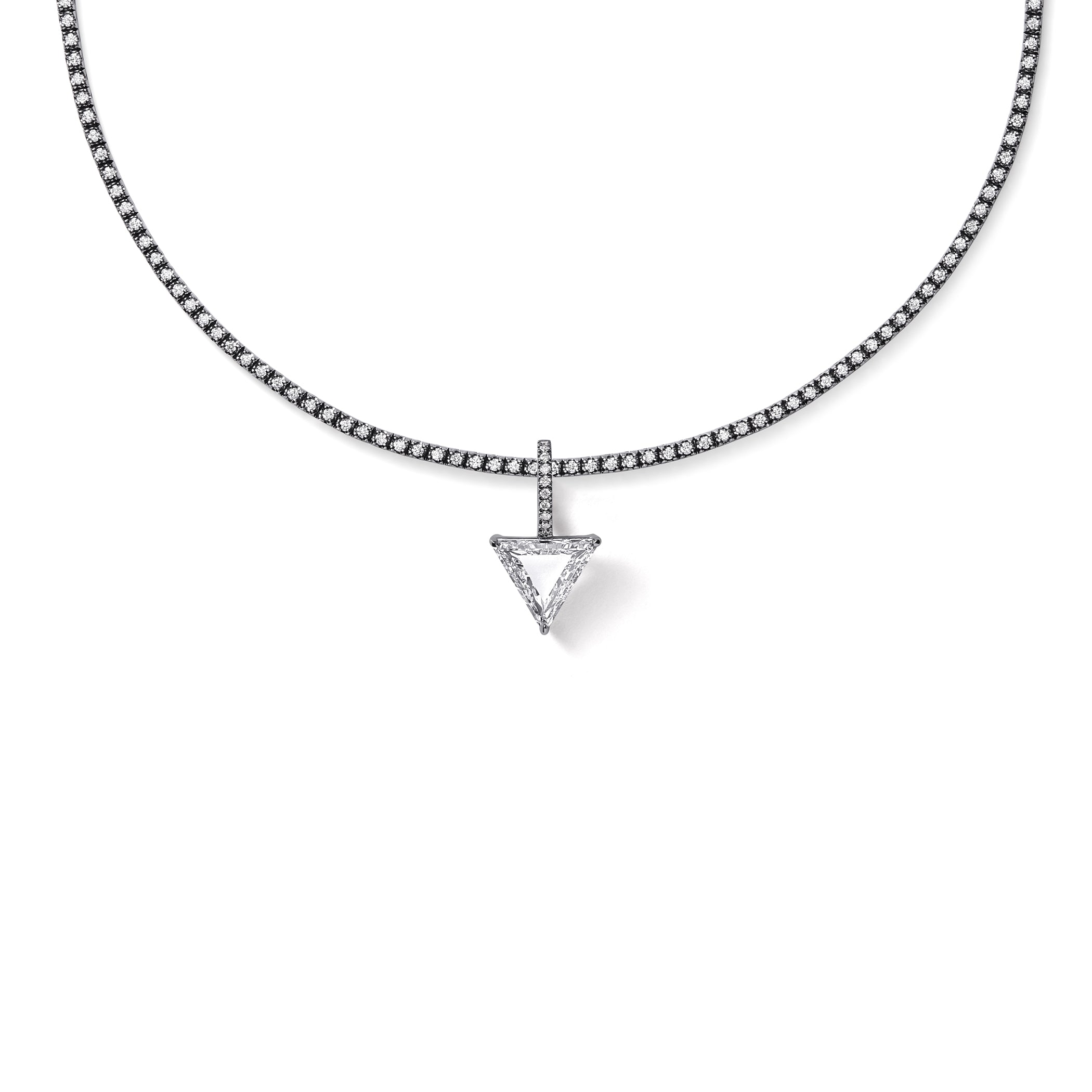 Apex Charm in Blackened White Gold