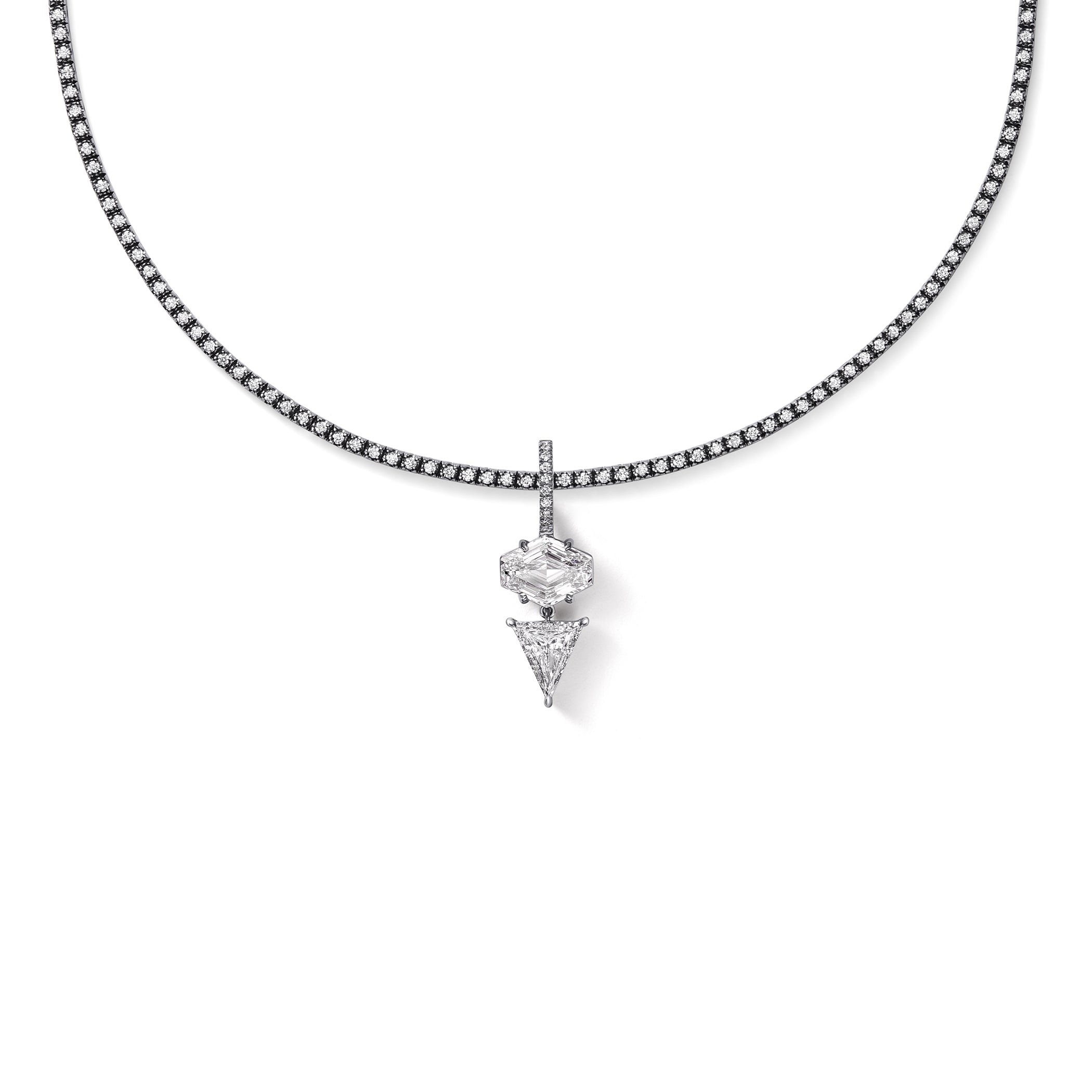 Rattlesnake Charm in Blackened White Gold