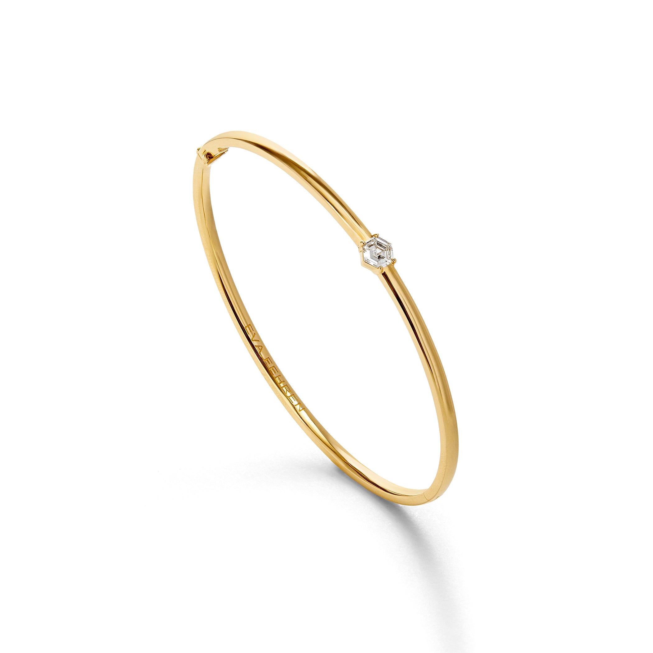 Offset Cuff in Yellow Gold