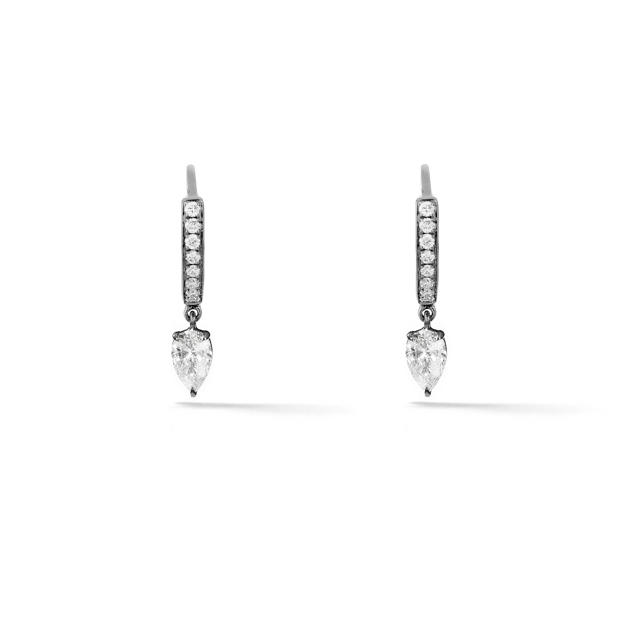 Boa Hoops in Blackened White Gold