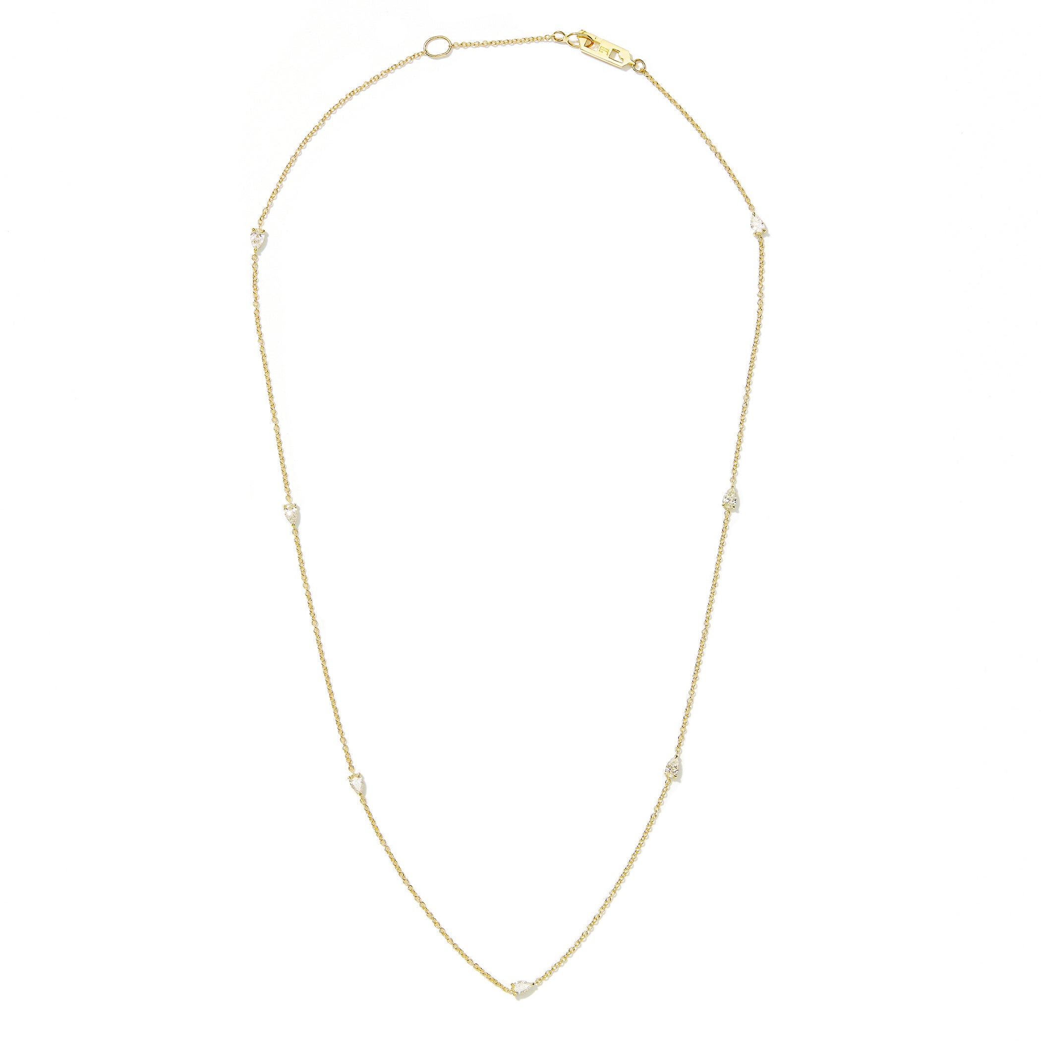 Boa Offset Chain in Yellow Gold