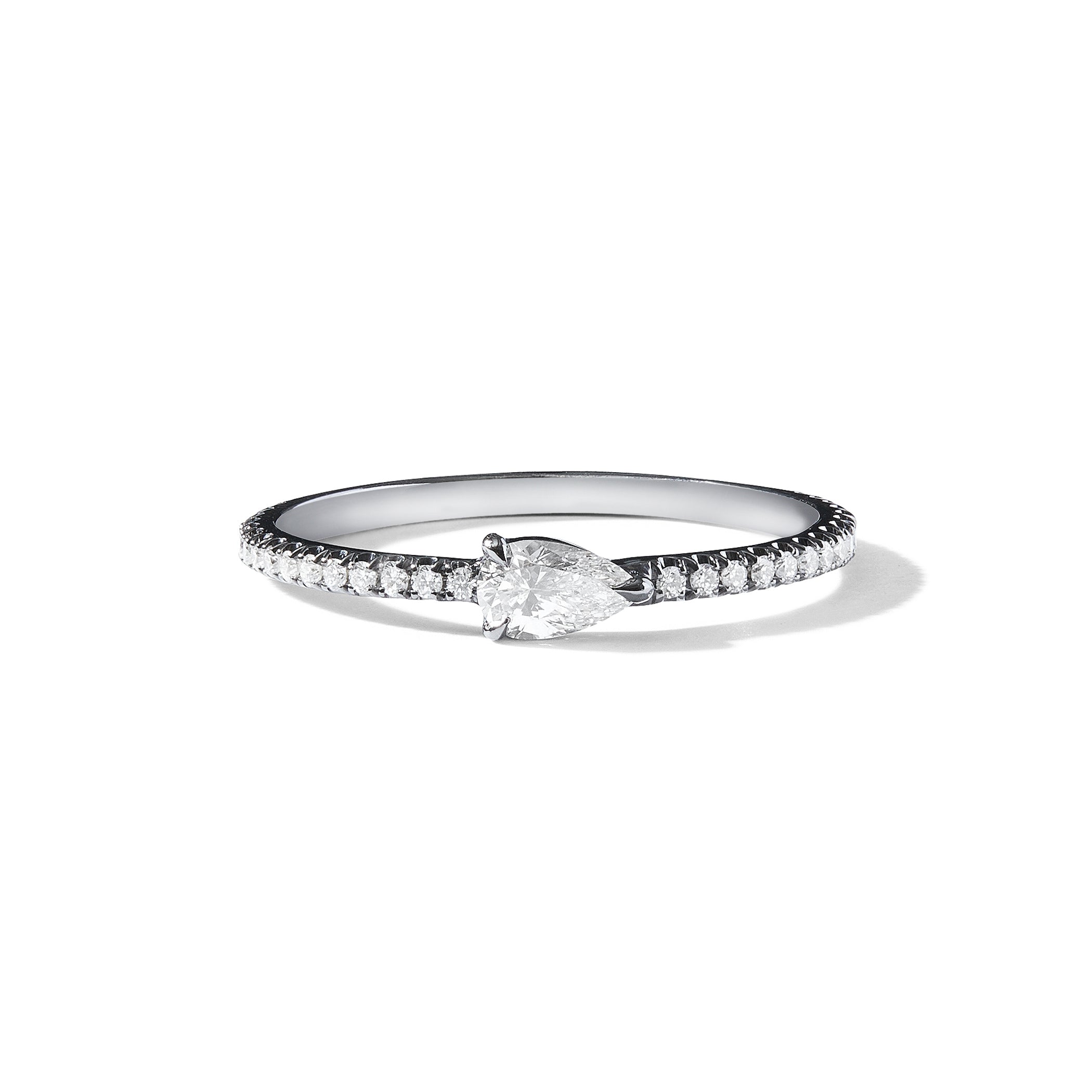 Pavé Boa Ring in Blackened White Gold