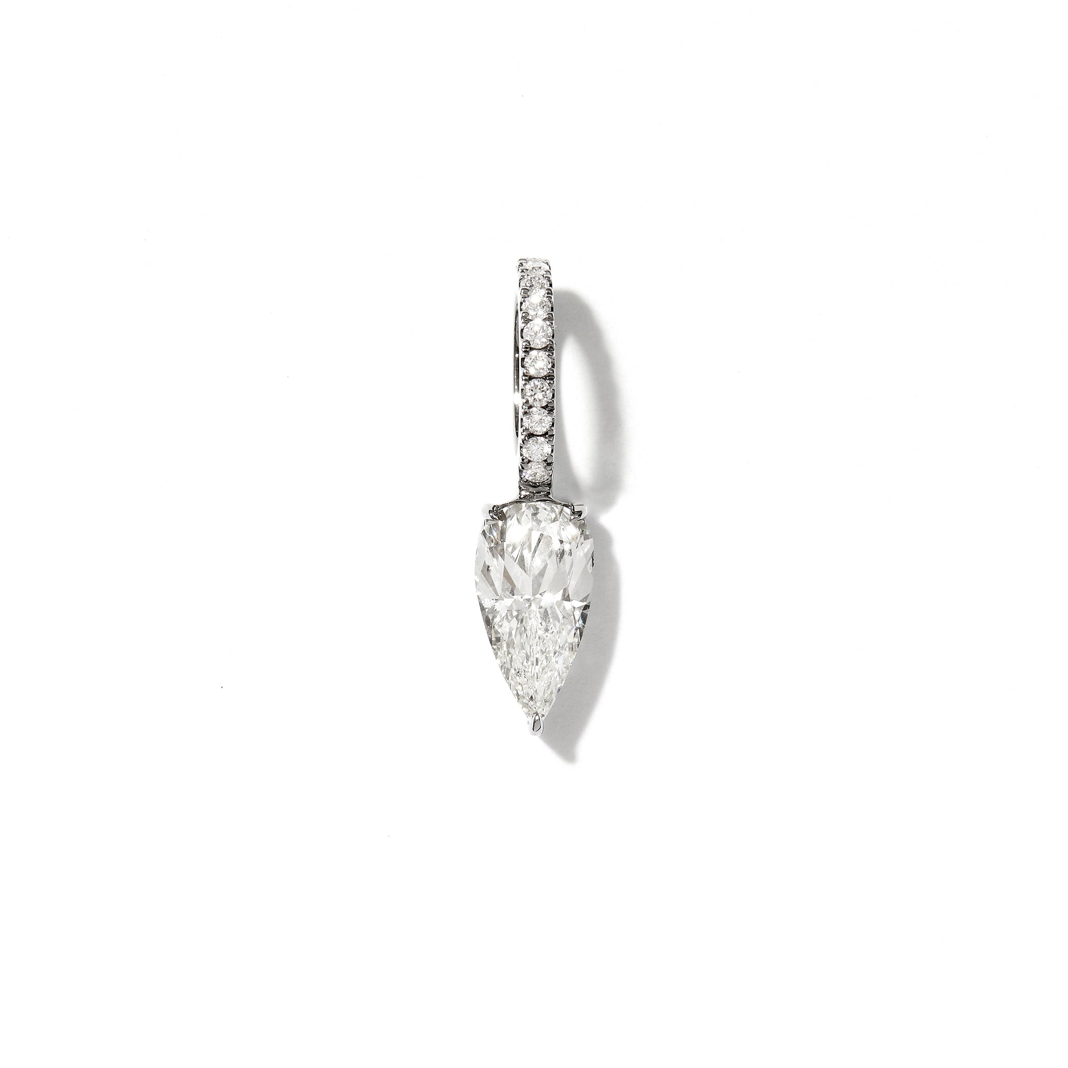 Boa Charm in Blackened White Gold