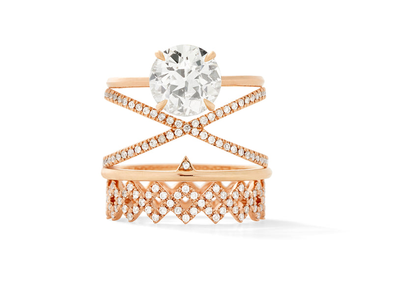 The Infinity in 18K Rose Gold with White Diamonds