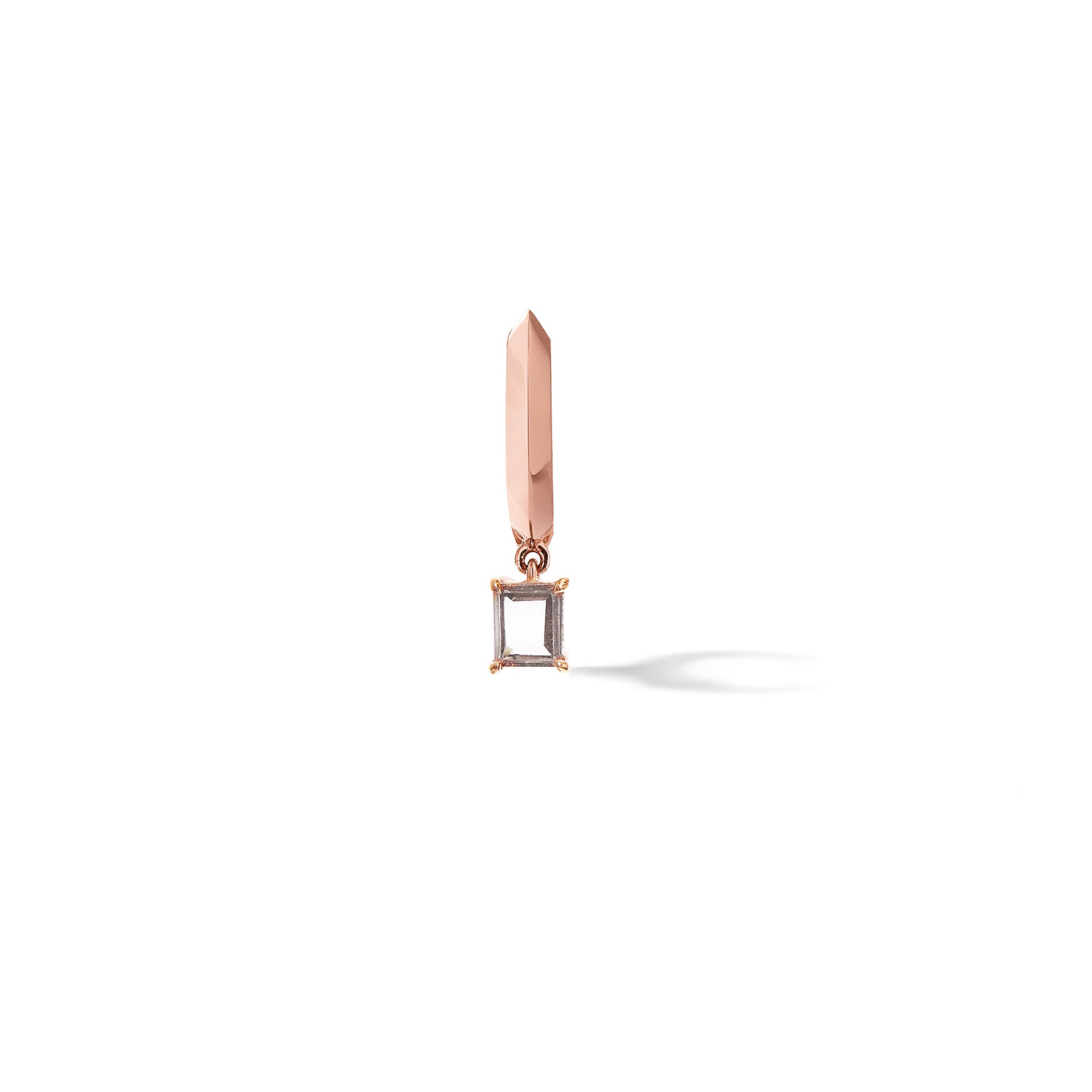Prism Hoop in Rose Gold with Champagne Diamonds