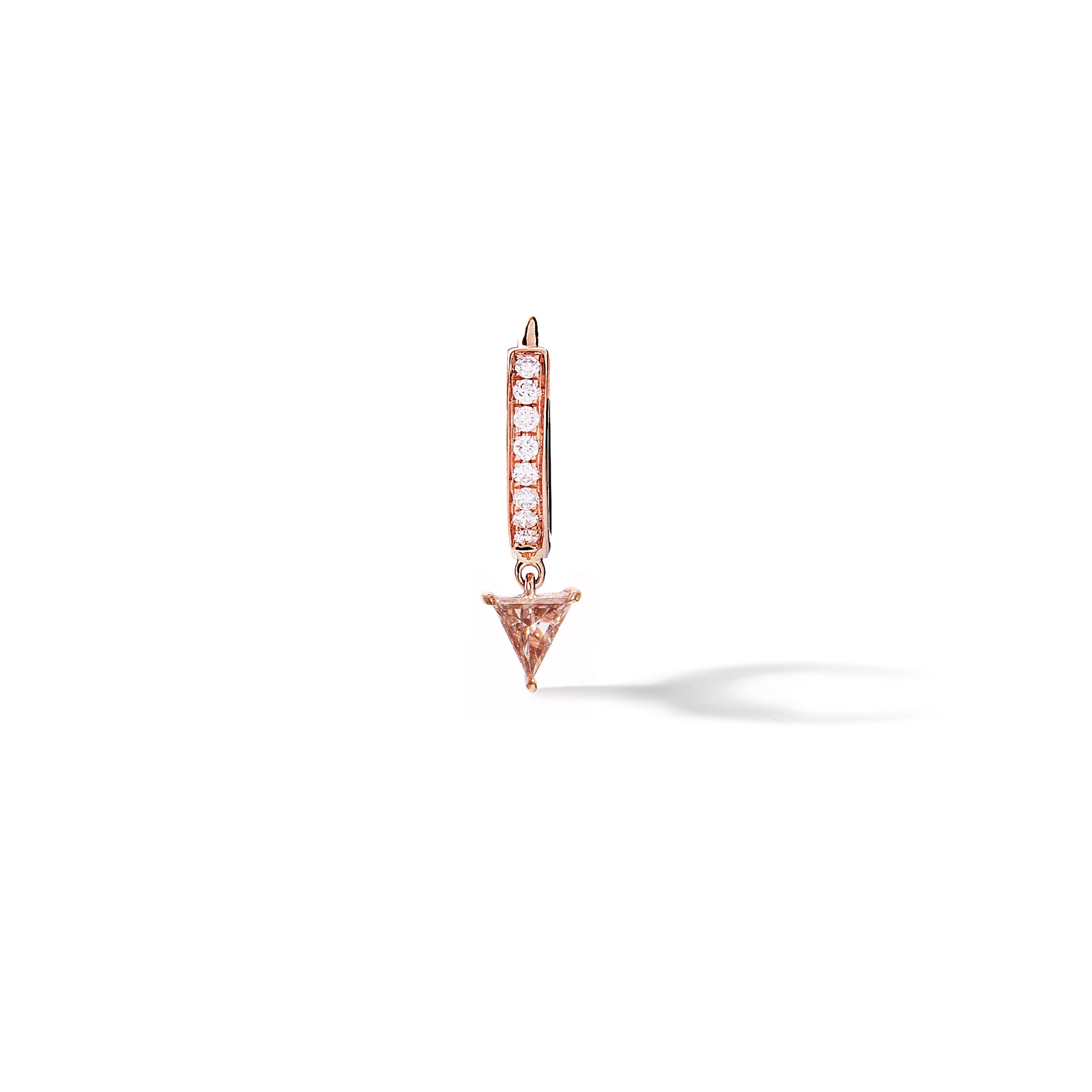 Prism Hoop in Rose Gold with Champagne Diamonds