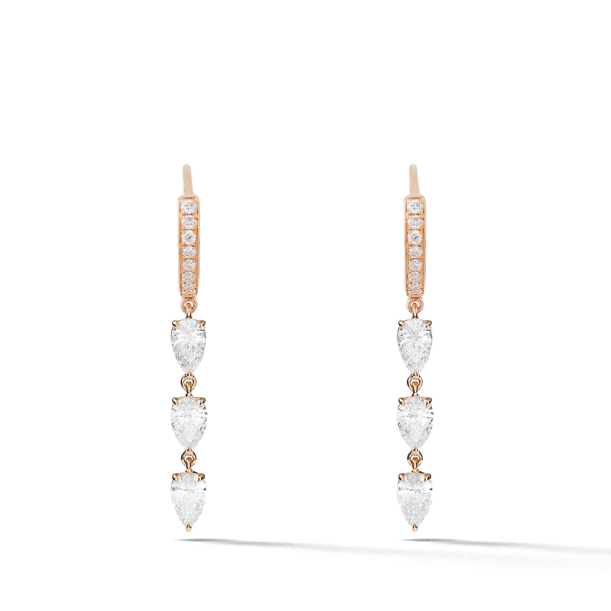 Boa III Earrings in Rose Gold