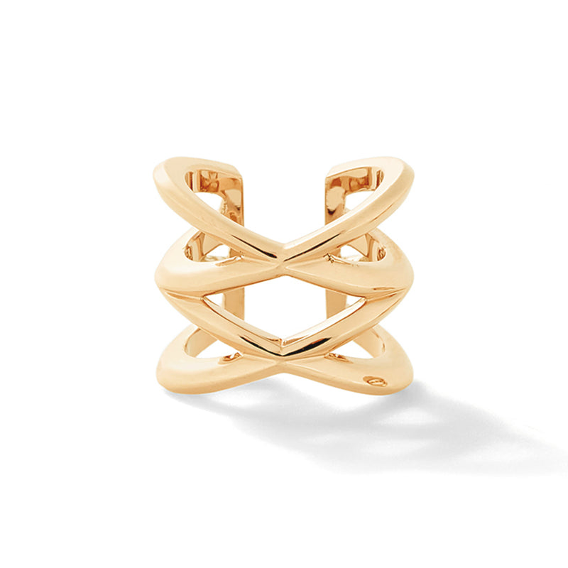 XX Earcuff in 18K Rose Gold with Bevel Detail