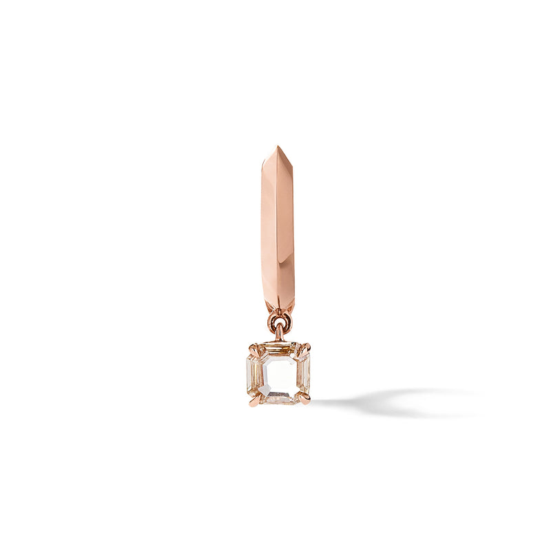 Prism Hoop - Octillion in 18K Rose Gold with Portrait Cut Pale Champagne Diamonds
