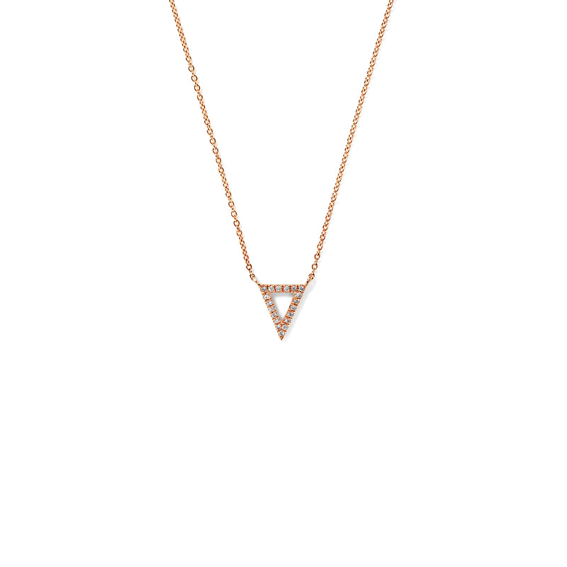 Apex Pendant in 18K Rose Gold with Pale Champagne Diamonds