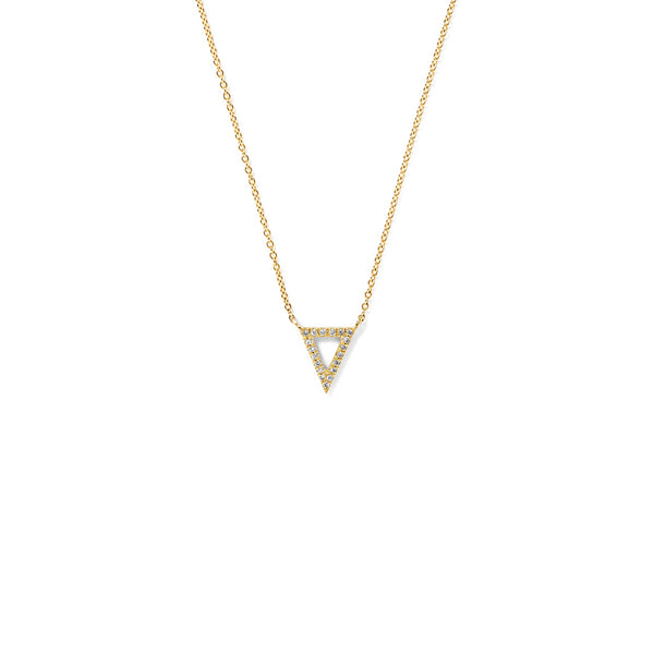 Apex Pendant in 18K Yellow Gold with White Diamonds