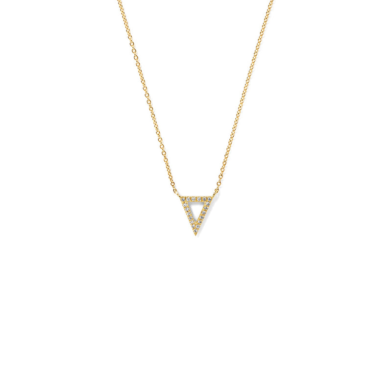 Apex Pendant in 18K Yellow Gold with White Diamonds