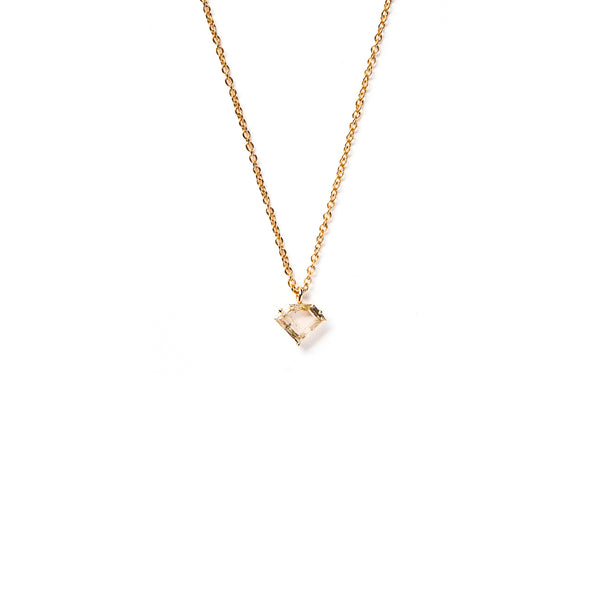 Prism I Pendant in 18K Rose Gold with Portrait Cut Pale Champagne Diamonds