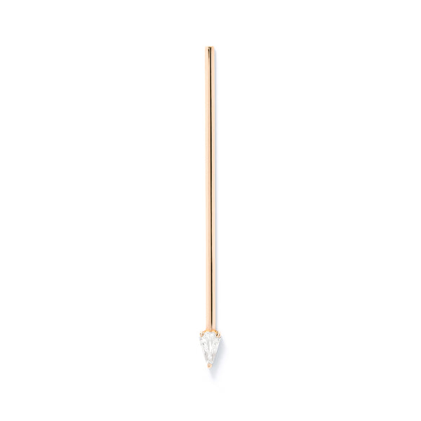 Elongated Offset Beveled Stud - 0.20ct Kent White Diamond