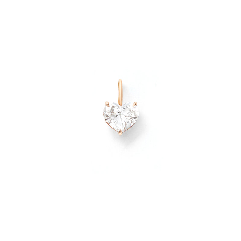 Heart Charm - Rose Gold with 0.73ct Heart