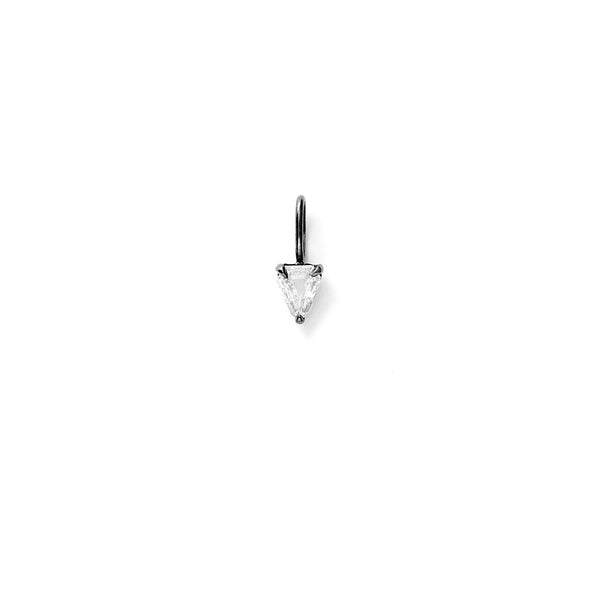 Mini Shield Charm - Blackened White Gold with 0.15ct Shield
