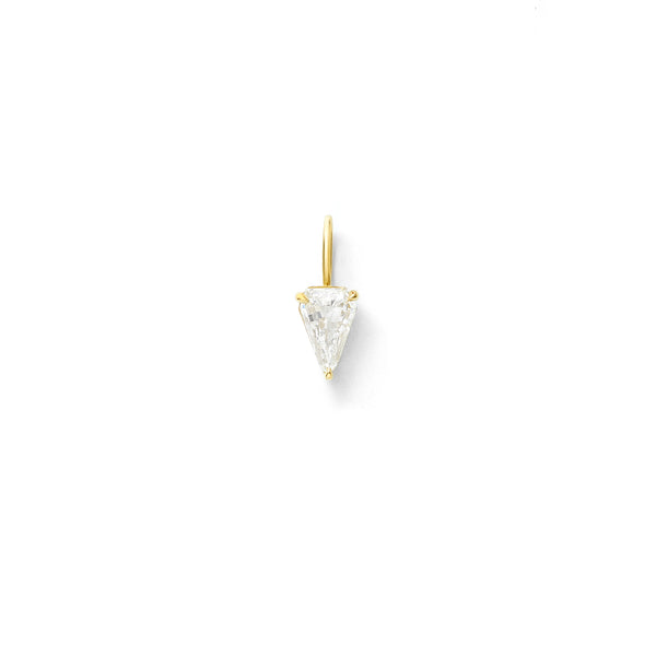Mini Shield Charm - Yellow Gold with 0.34ct Shield