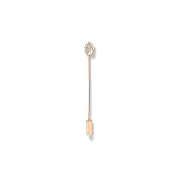 The Undercover Pin in 18K Rose Gold with Portrait Cut White Diamonds