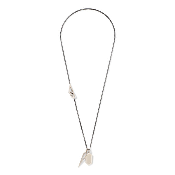 Dagger Hero Necklace in 18K Palladium White Gold