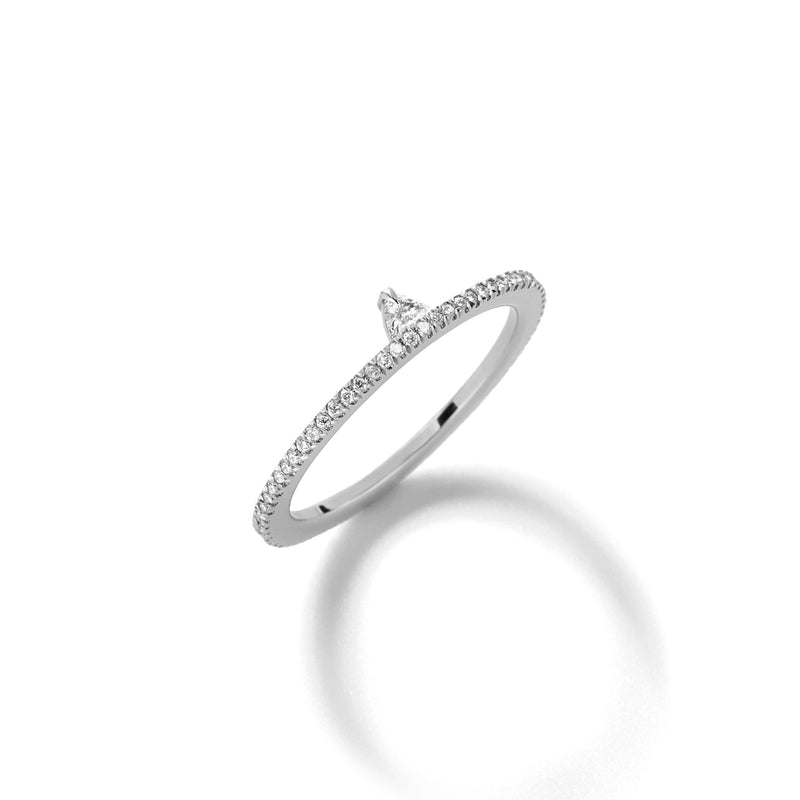The Queen Band in Platinum with White Diamonds