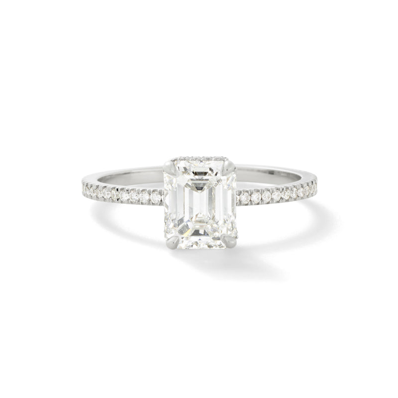 Infinity in Platinum with Emerald Cut White Diamonds