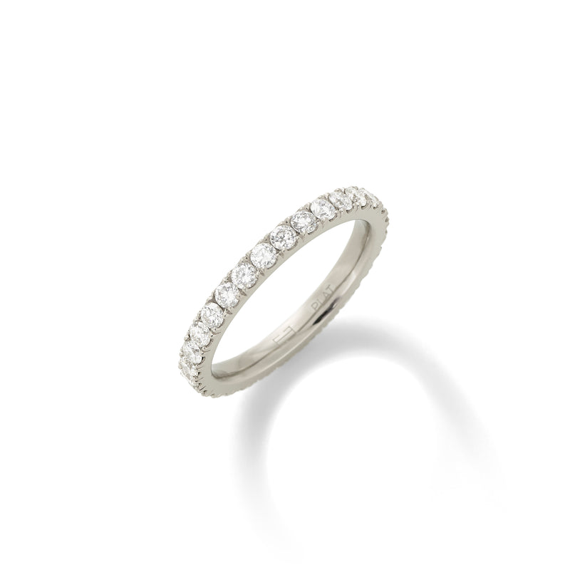 2mm Diamond Band in Platinum with White Diamonds