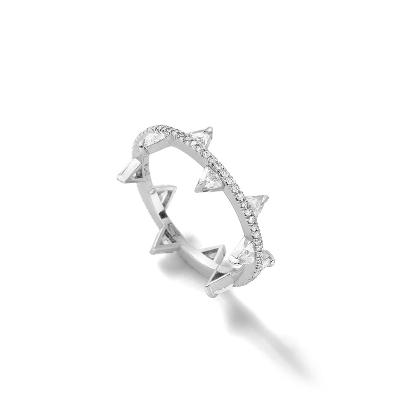 The Sovereign Band in Platinum with White Diamonds
