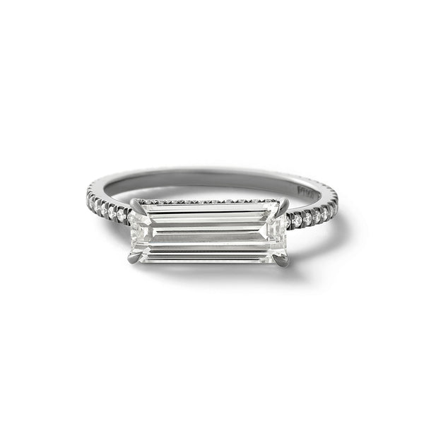 The Baguette Matrix in 18K Blackened White Gold with Baguette White Diamonds