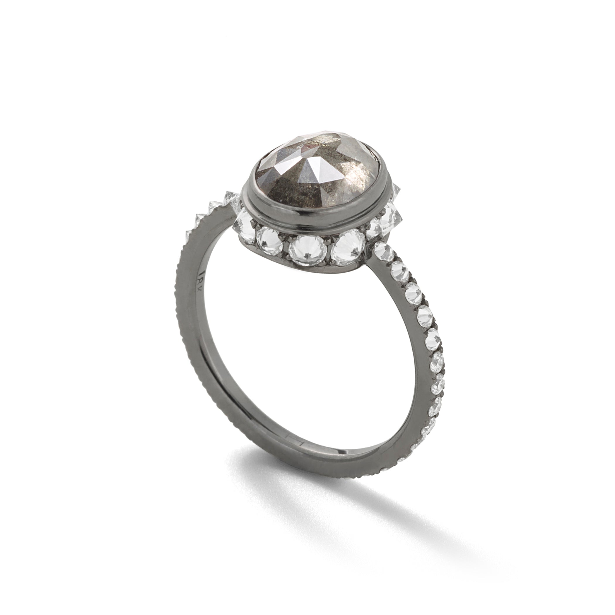 The Nirvana in 18K Blackened White Gold with Grey Diamonds