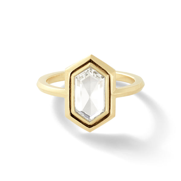 The Hero in 18K Yellow Gold with Hexagon White Diamonds