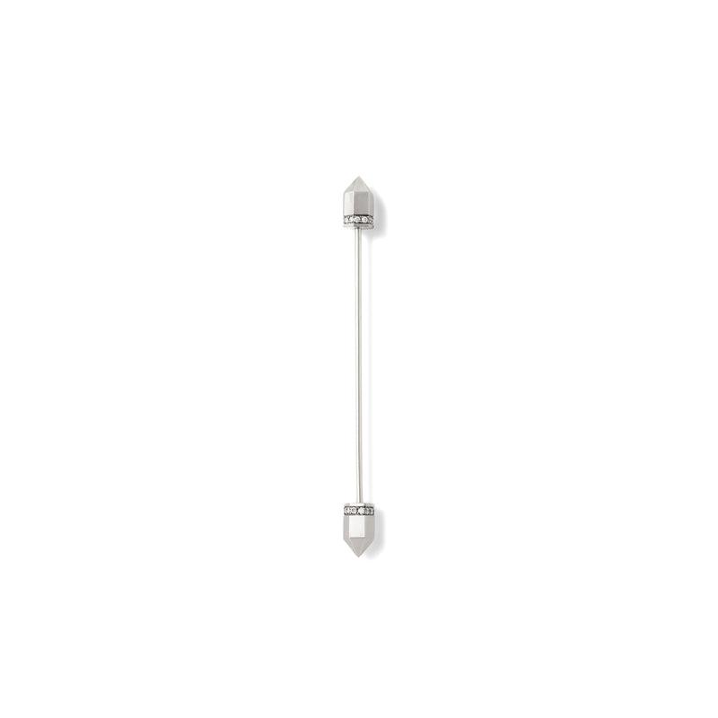 Diamond Pin in 18K Palladium White Gold with White Diamonds