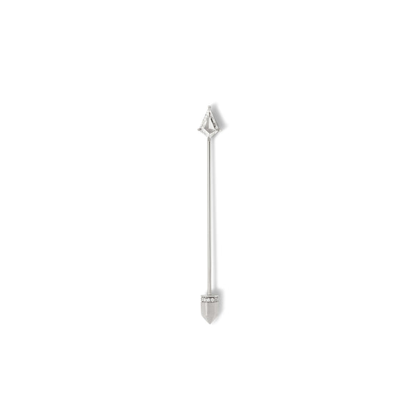Ezzat Diamond Pin in 18K Palladium White Gold with Ezzat White Diamonds